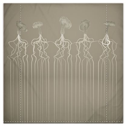 Mycelium 01 Old Bone Duvet Cover