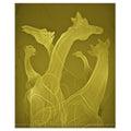 Giraffe 01 Golden Olive Duvet Cover