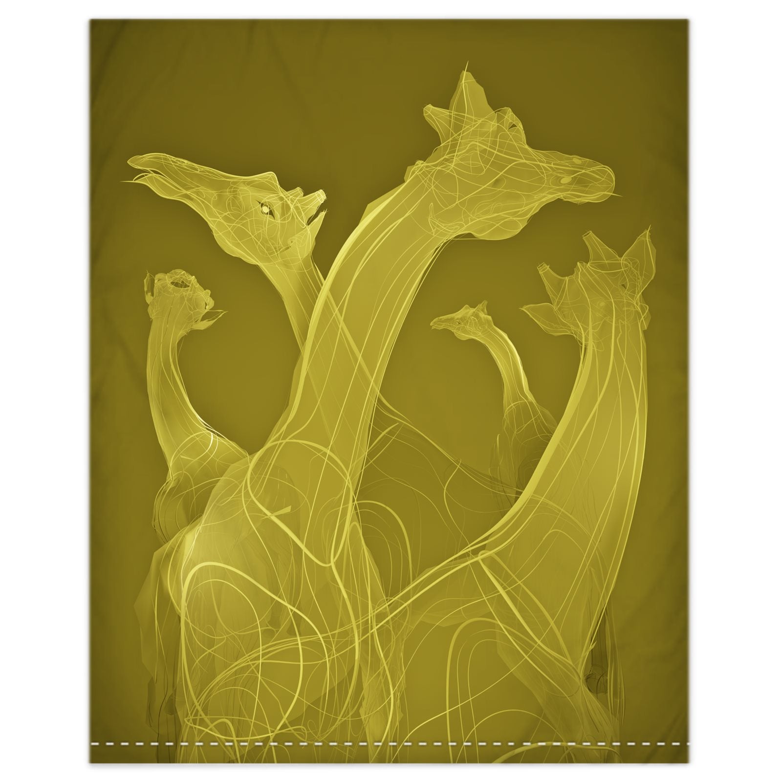 Giraffe 01 Golden Olive Duvet Cover