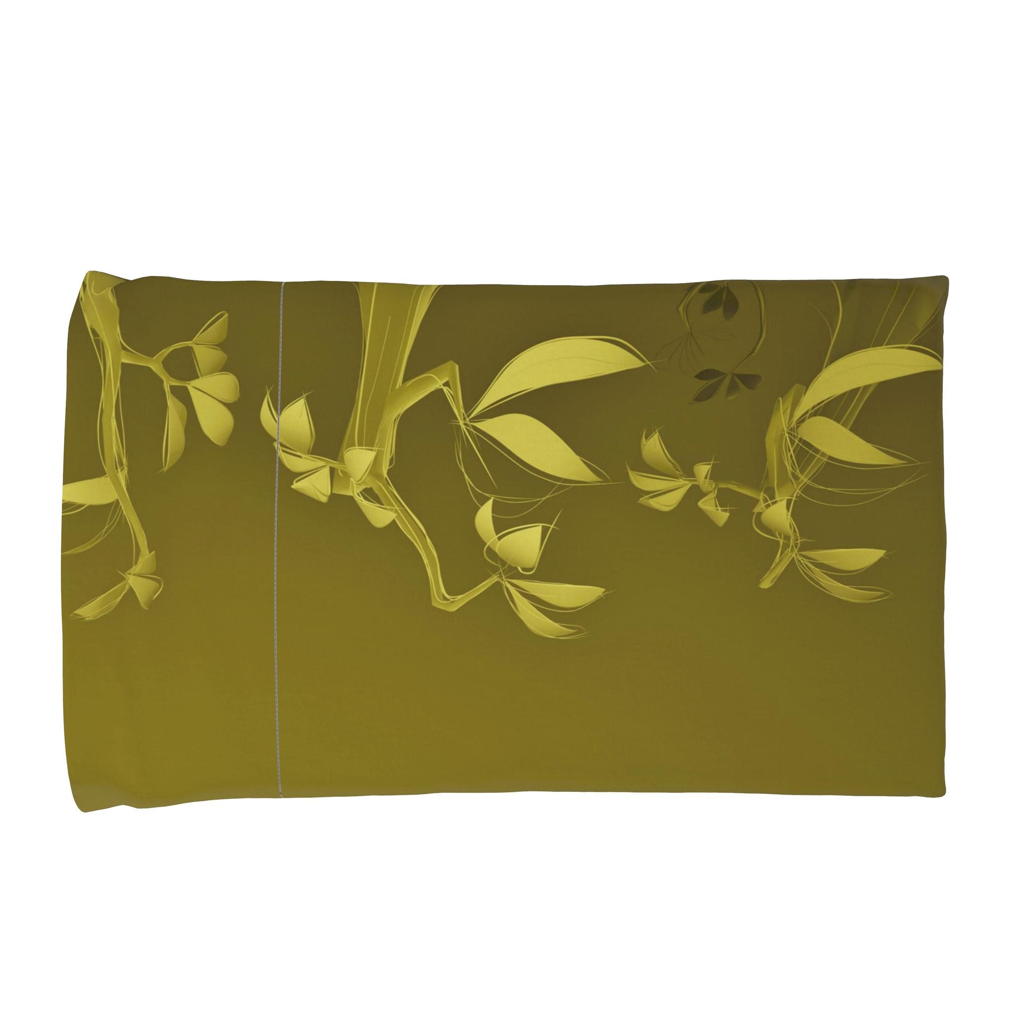 Giraffe 01 Golden Olive Pillow Case