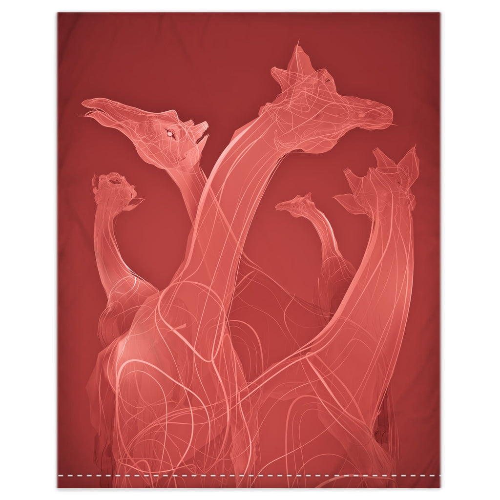 Giraffe 01 Rich Berry Duvet Cover