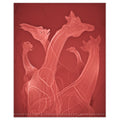 Giraffe 01 Rich Berry Duvet Cover