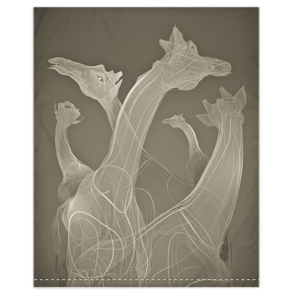 Giraffe 01 Old Bone Duvet Cover