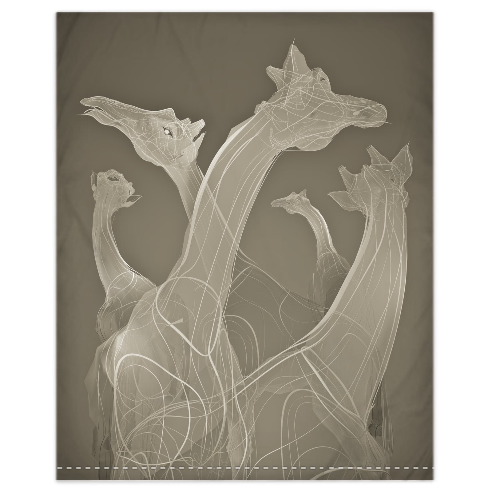 Giraffe 01 Old Bone Duvet Cover