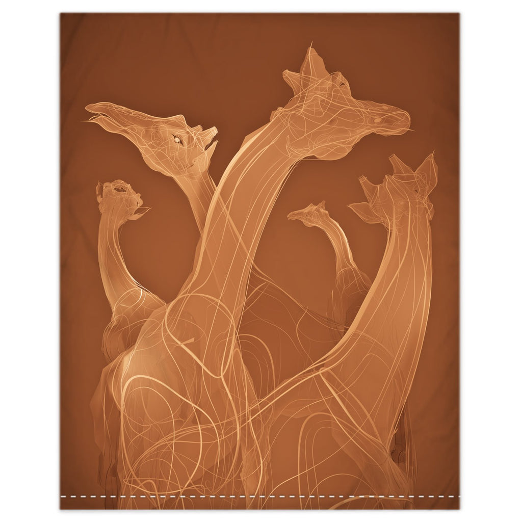 Giraffe 01 Baked Clay Duvet Cover