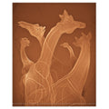 Giraffe 01 Baked Clay Duvet Cover
