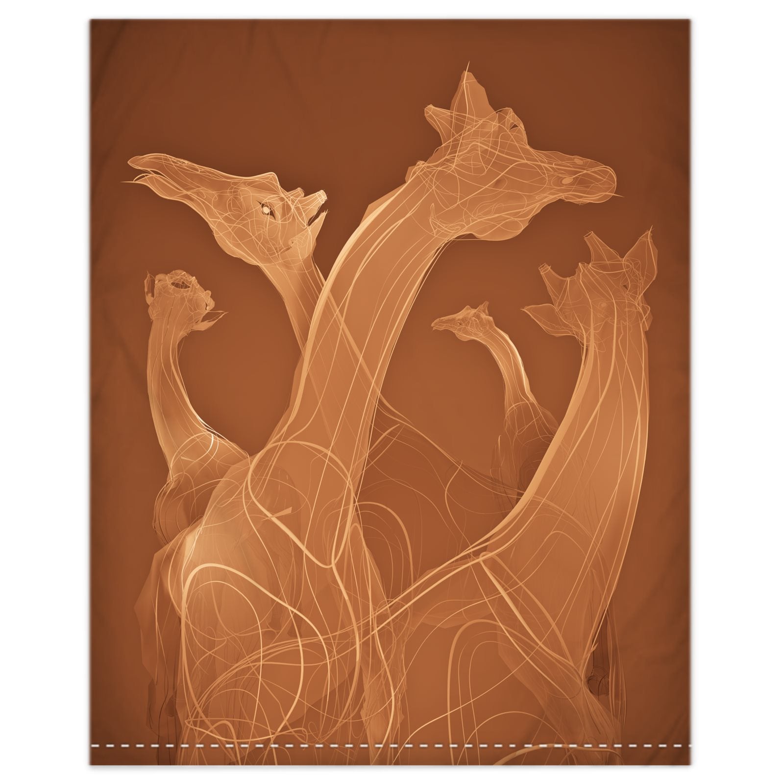 Giraffe 01 Baked Clay Duvet Cover