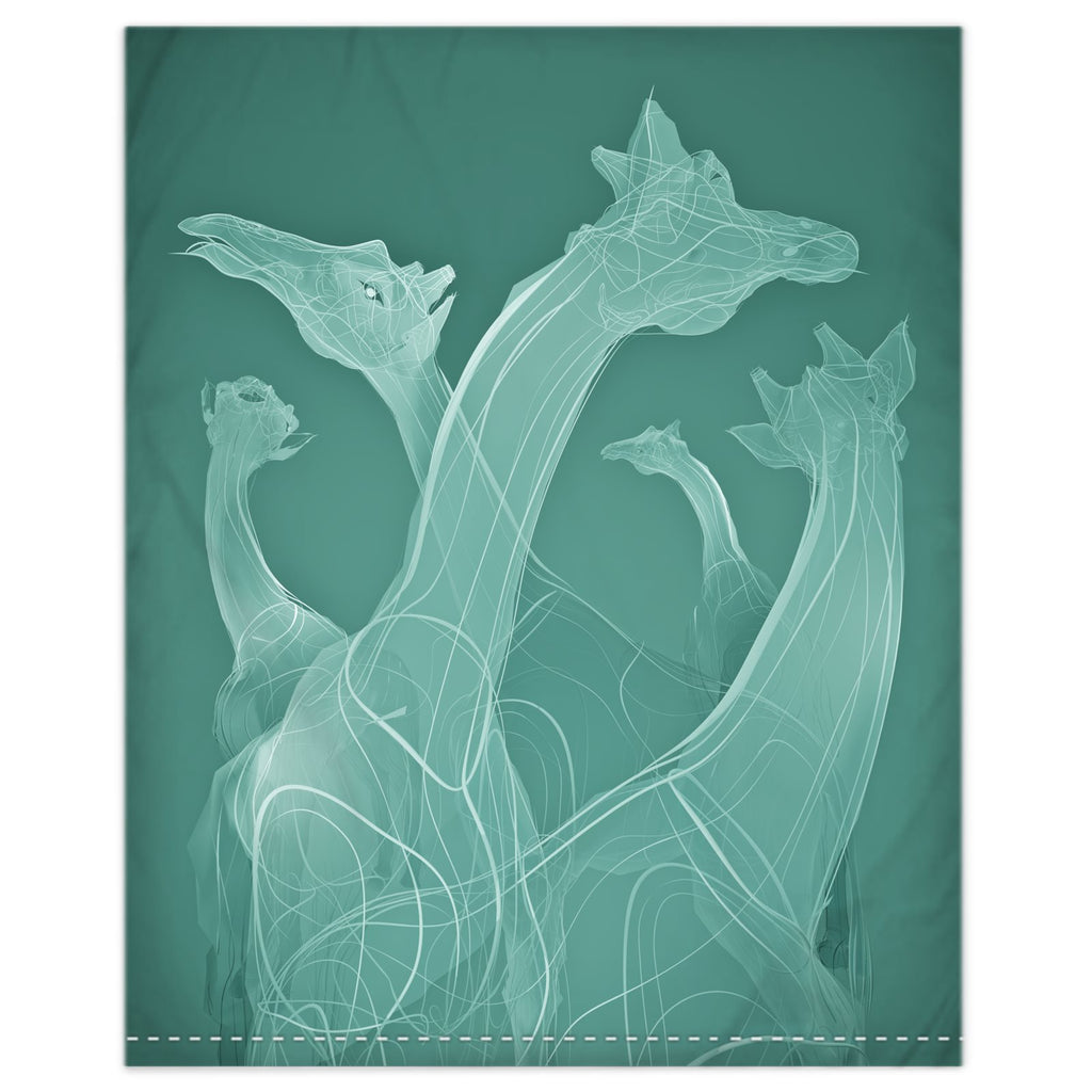 Giraffe 01 Quenched Steel Duvet Cover
