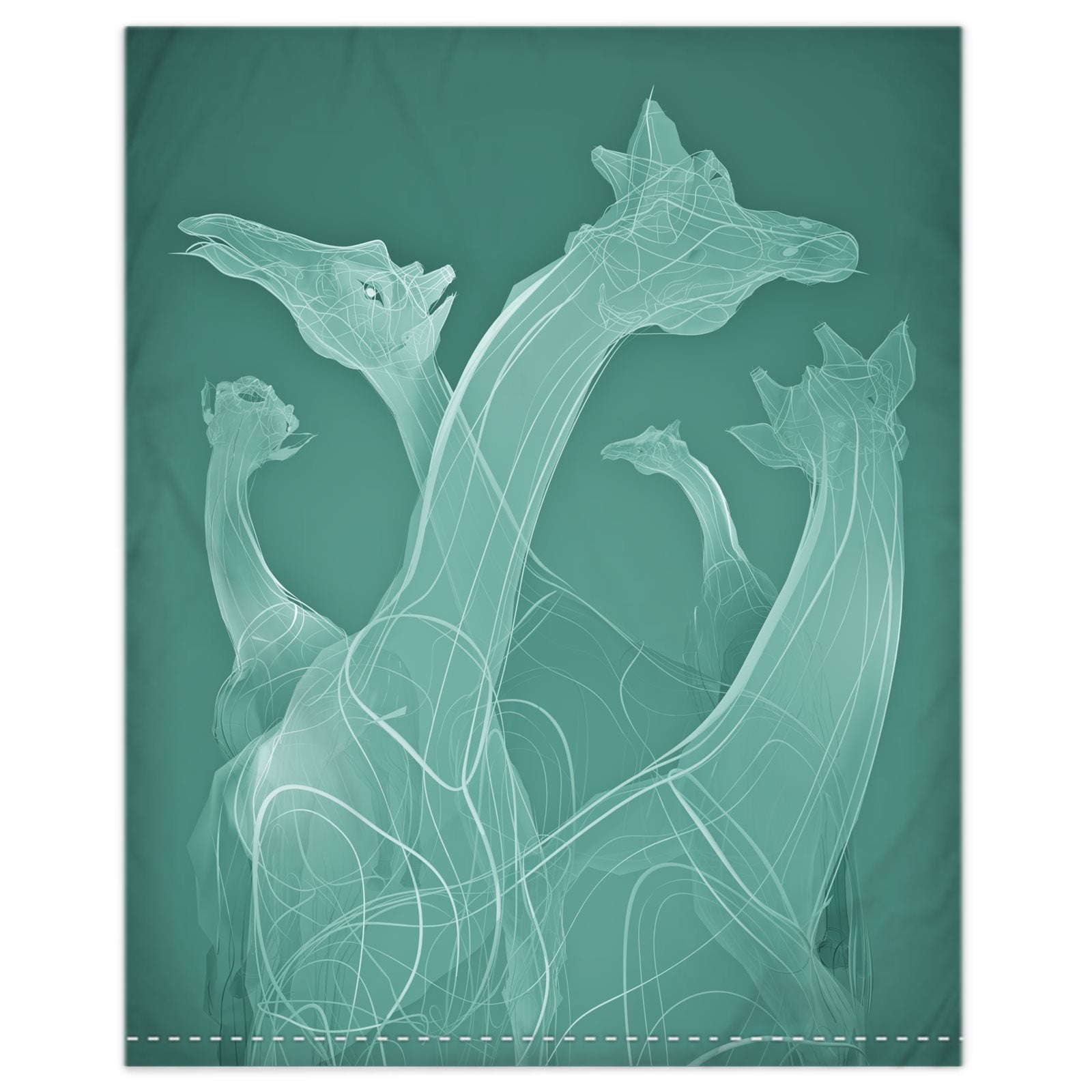 Giraffe 01 Quenched Steel Duvet Cover