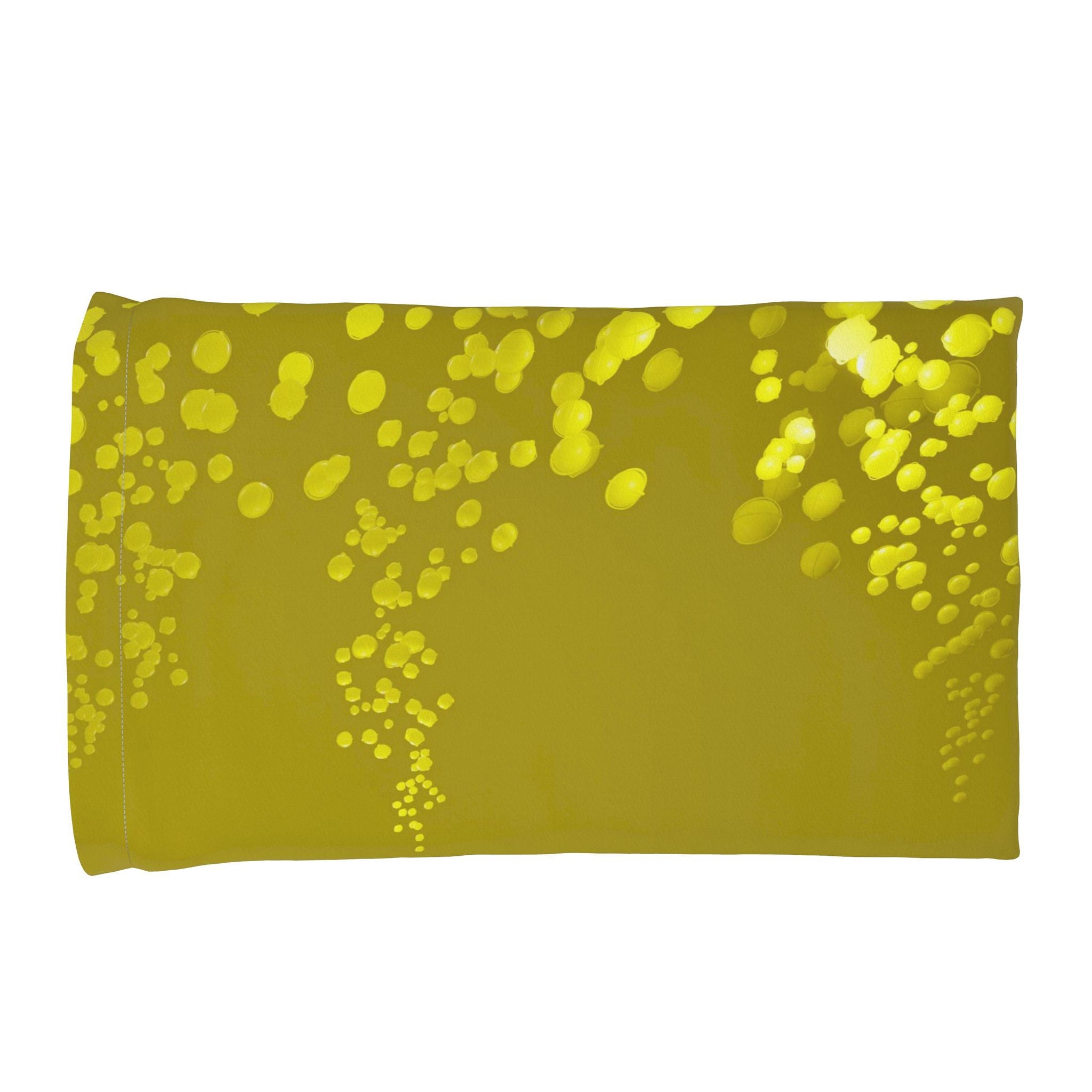 Mycelium 01 Golden Olive Pillow Case