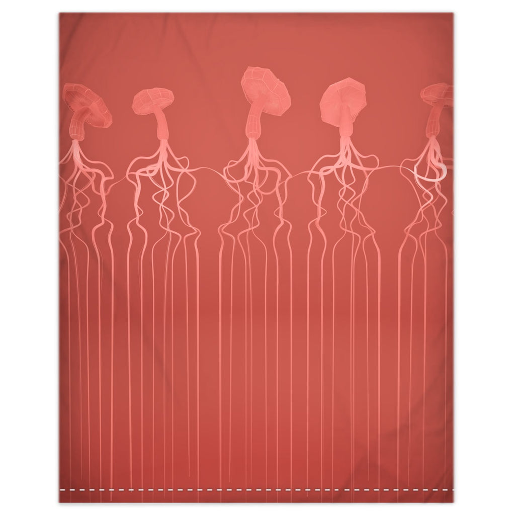 Mycelium 01 Rich Berry Duvet Cover