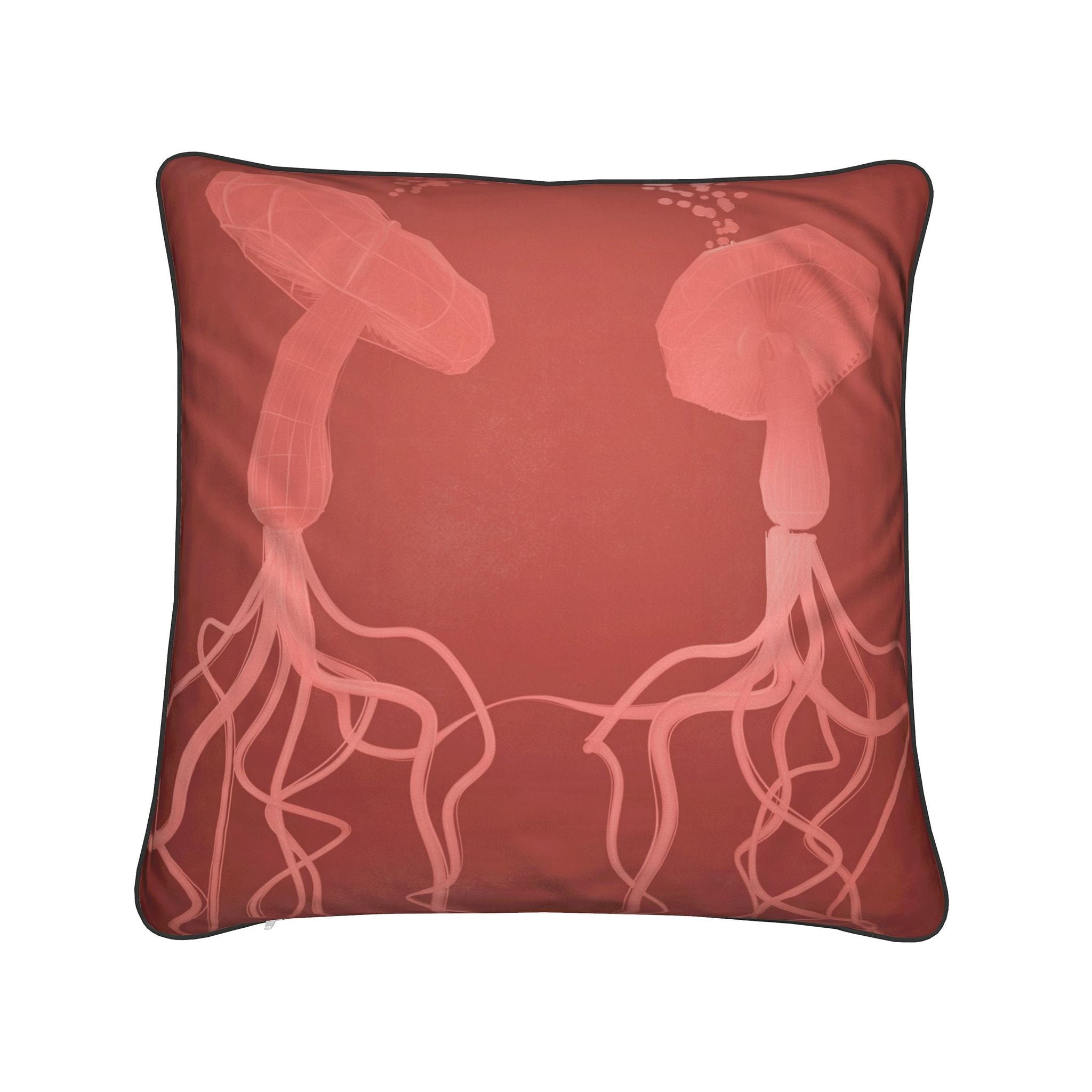 Mycelium 01 Rich Berry Cushion