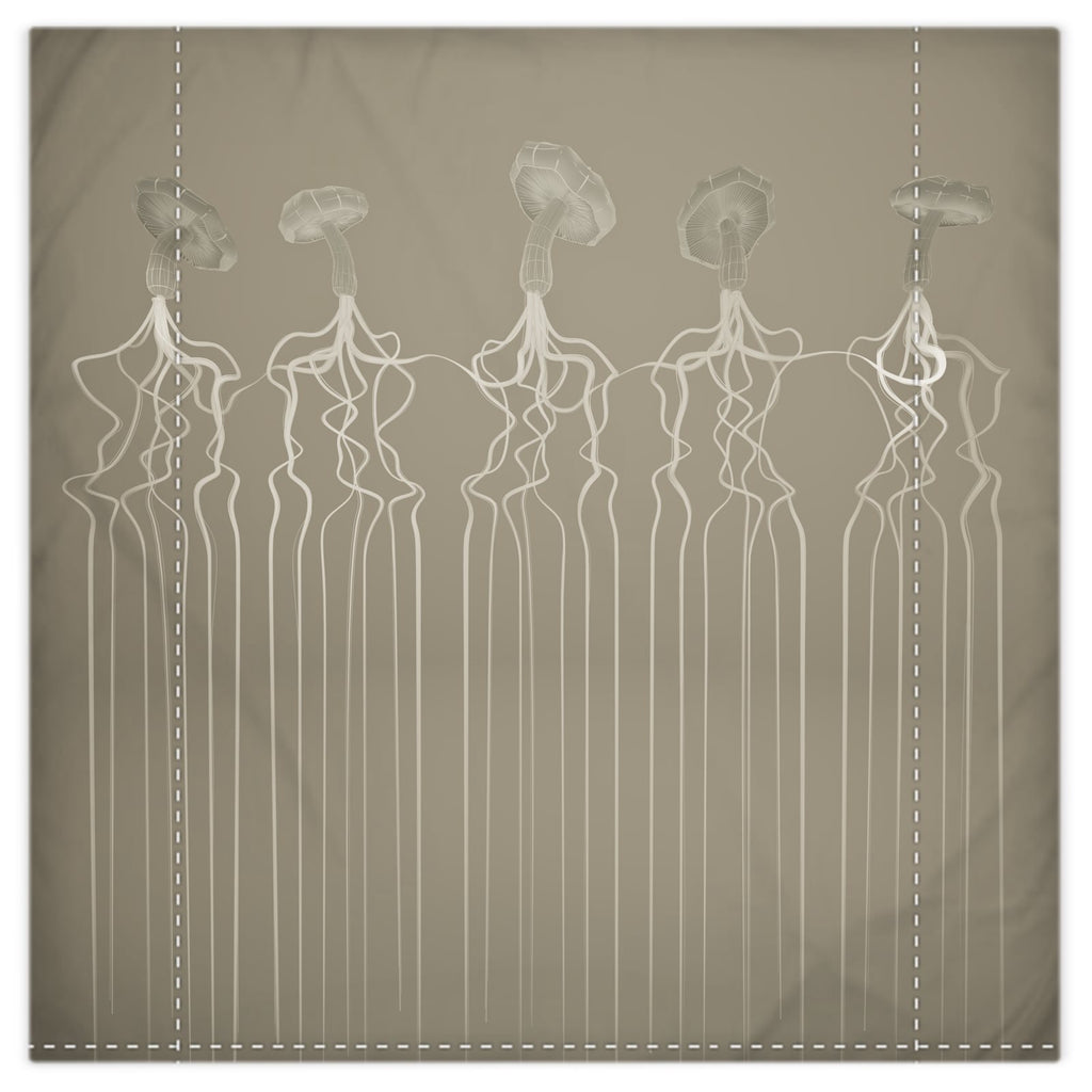 Mycelium 01 Old Bone Duvet Cover