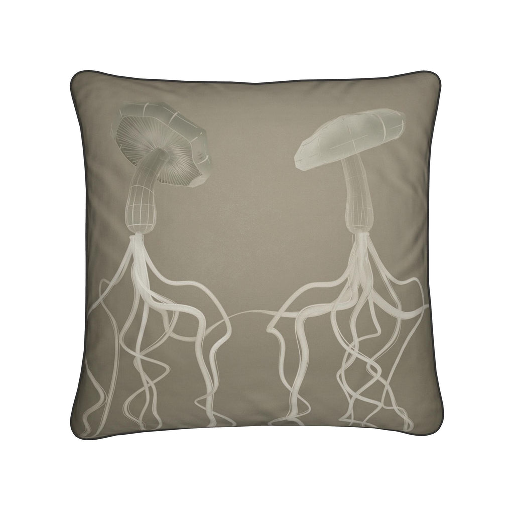 Mycelium 01 Old Bone Cushion