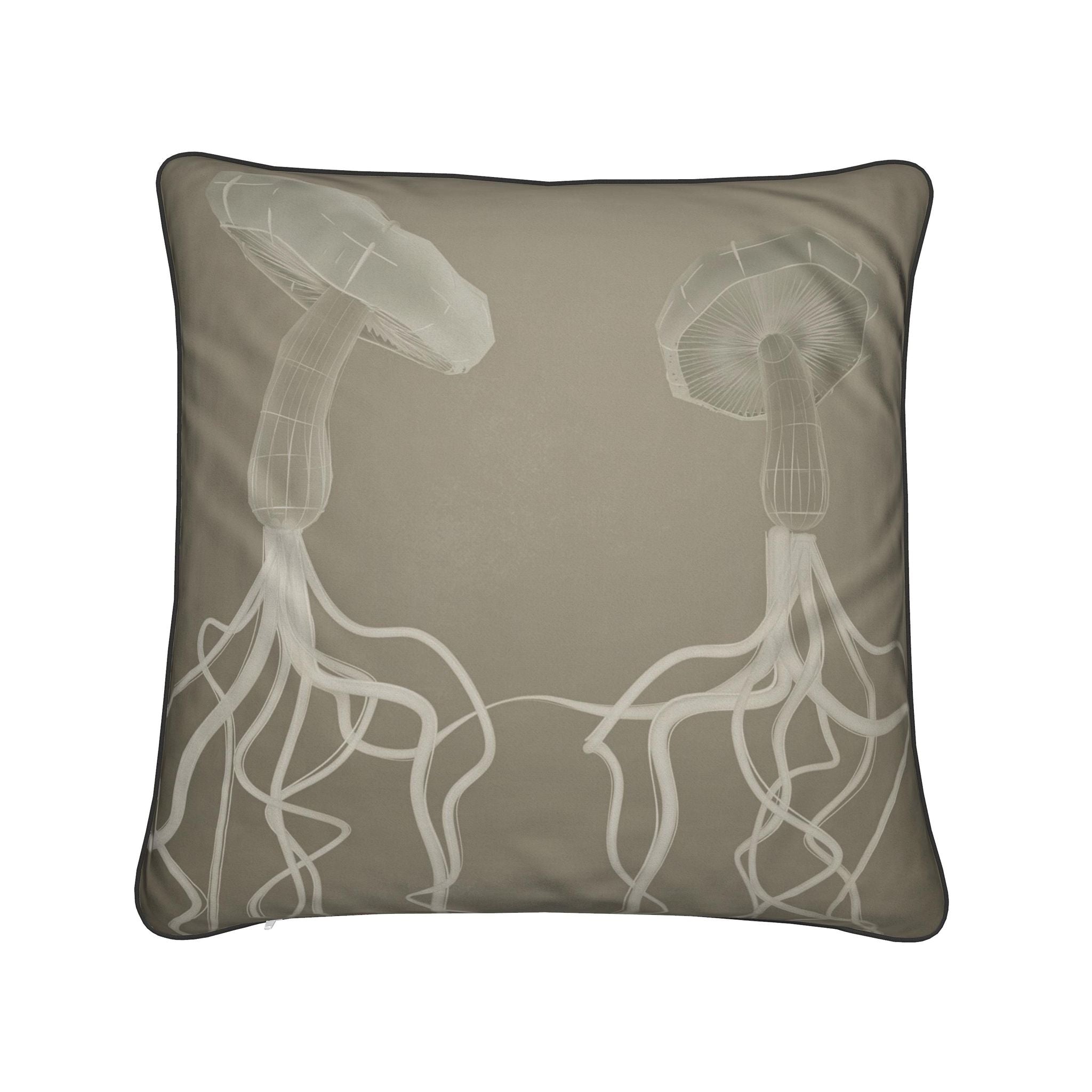 Mycelium 01 Old Bone Cushion