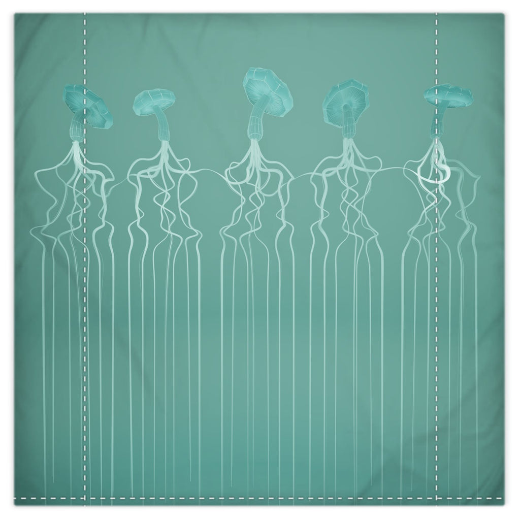 Mycelium 01 Quenched Steel Duvet Cover