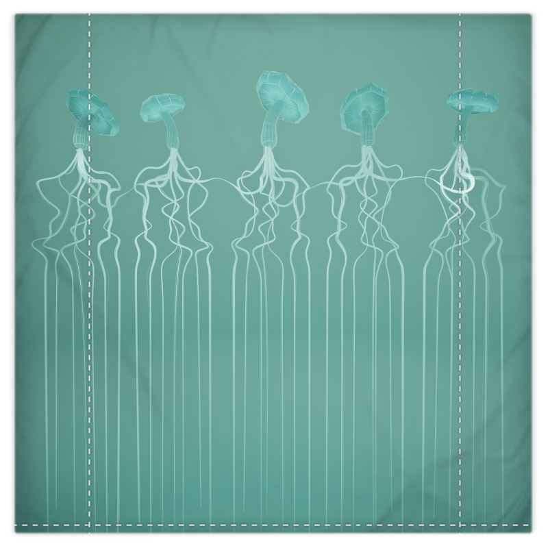 Mycelium 01 Quenched Steel Duvet Cover