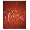 Rhino 01 Scorched Earth Duvet Cover