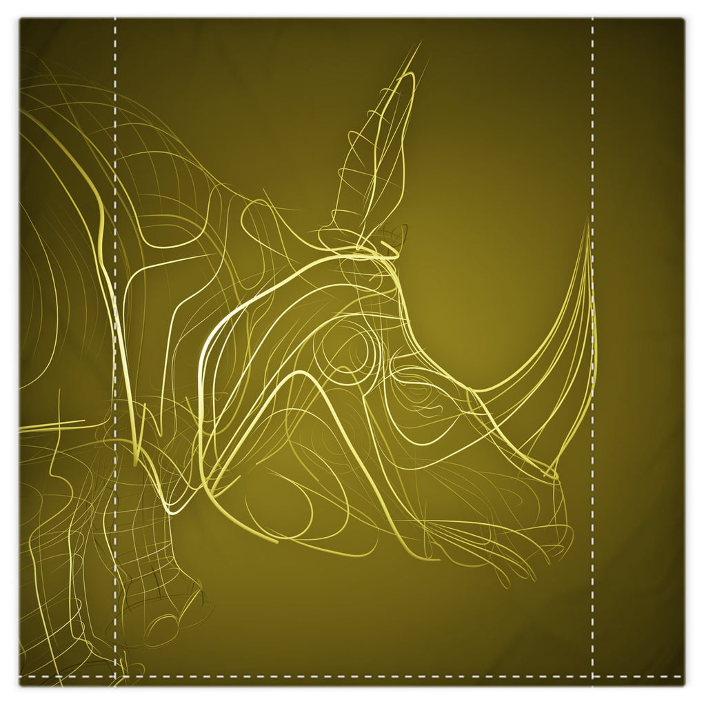 Rhino 01 Golden Olive Duvet Cover