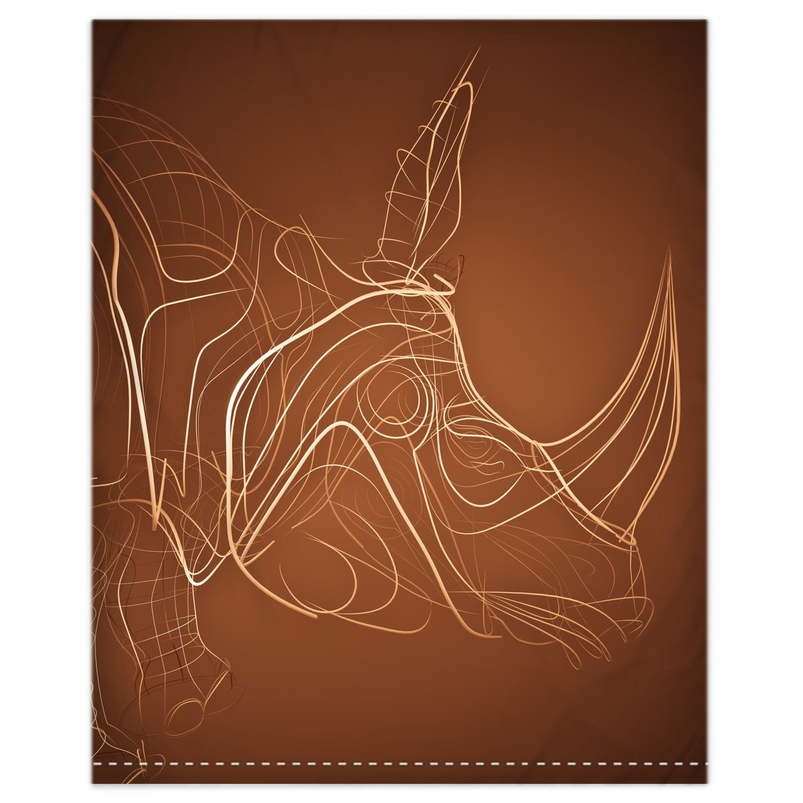 Rhino 01 Baked Clay Duvet Cover