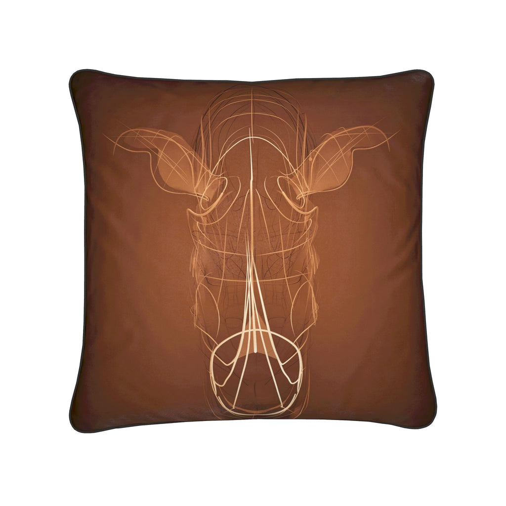 Rhino 01 Baked Clay Cushion