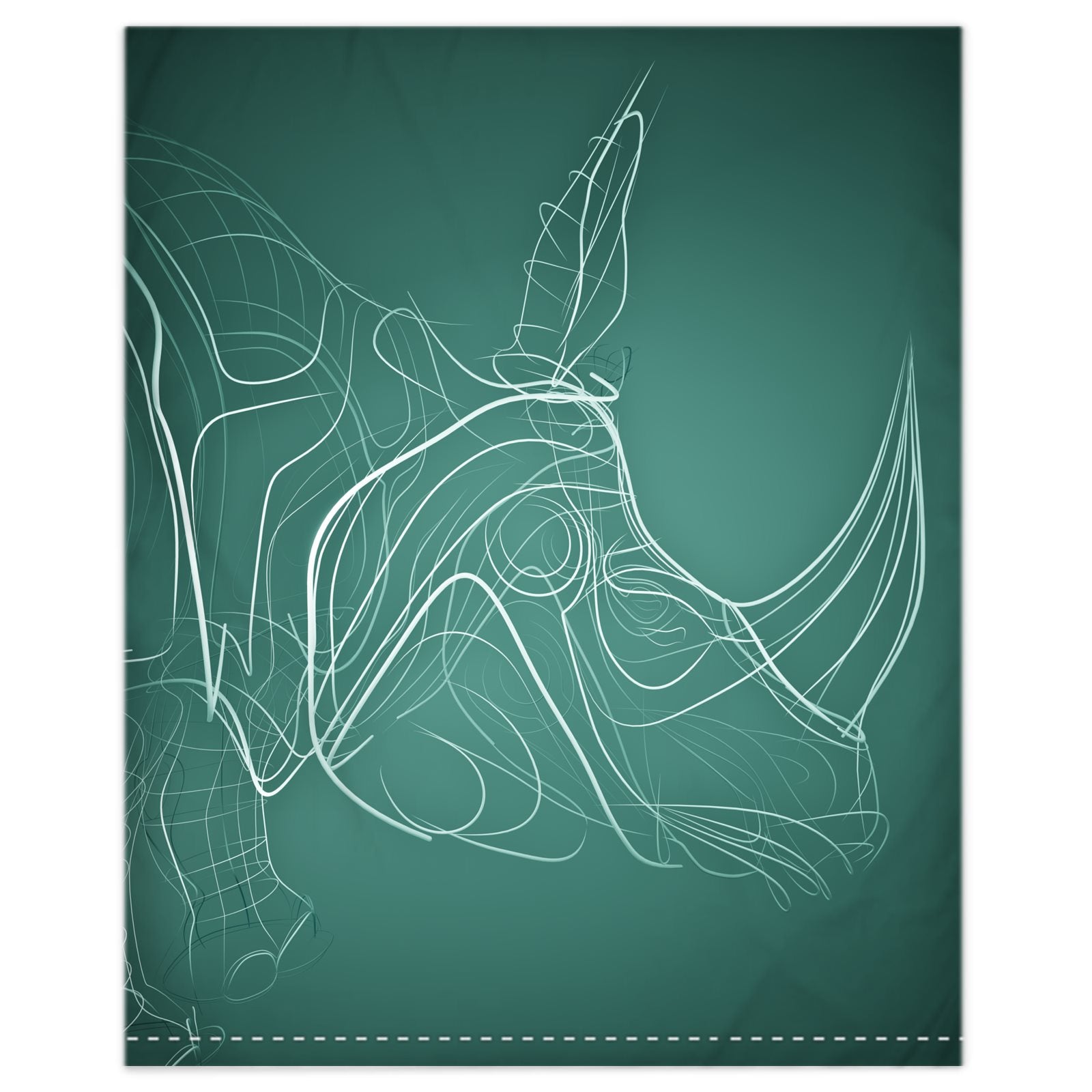 Rhino 01 Quenched Steel Duvet Cover