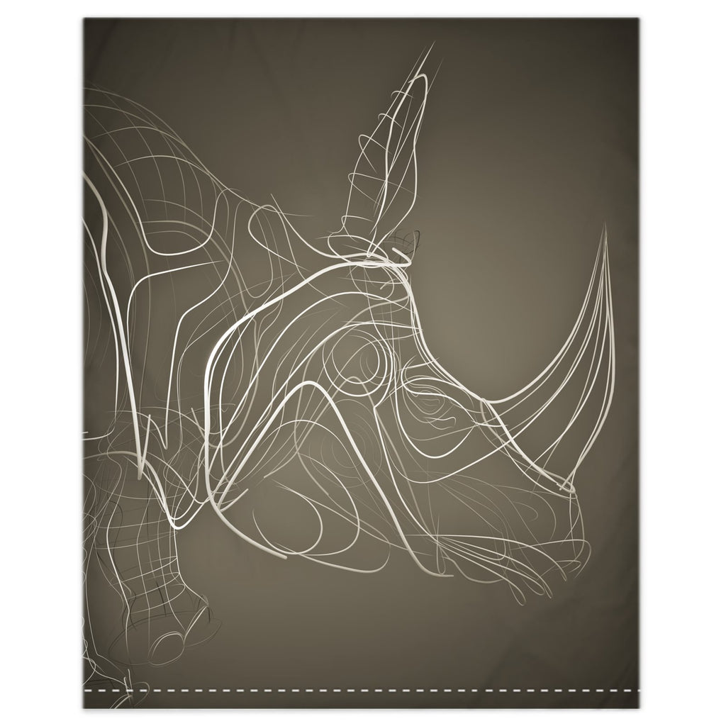 Rhino 01 Powdered Carbon Duvet Cover