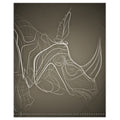 Rhino 01 Powdered Carbon Duvet Cover