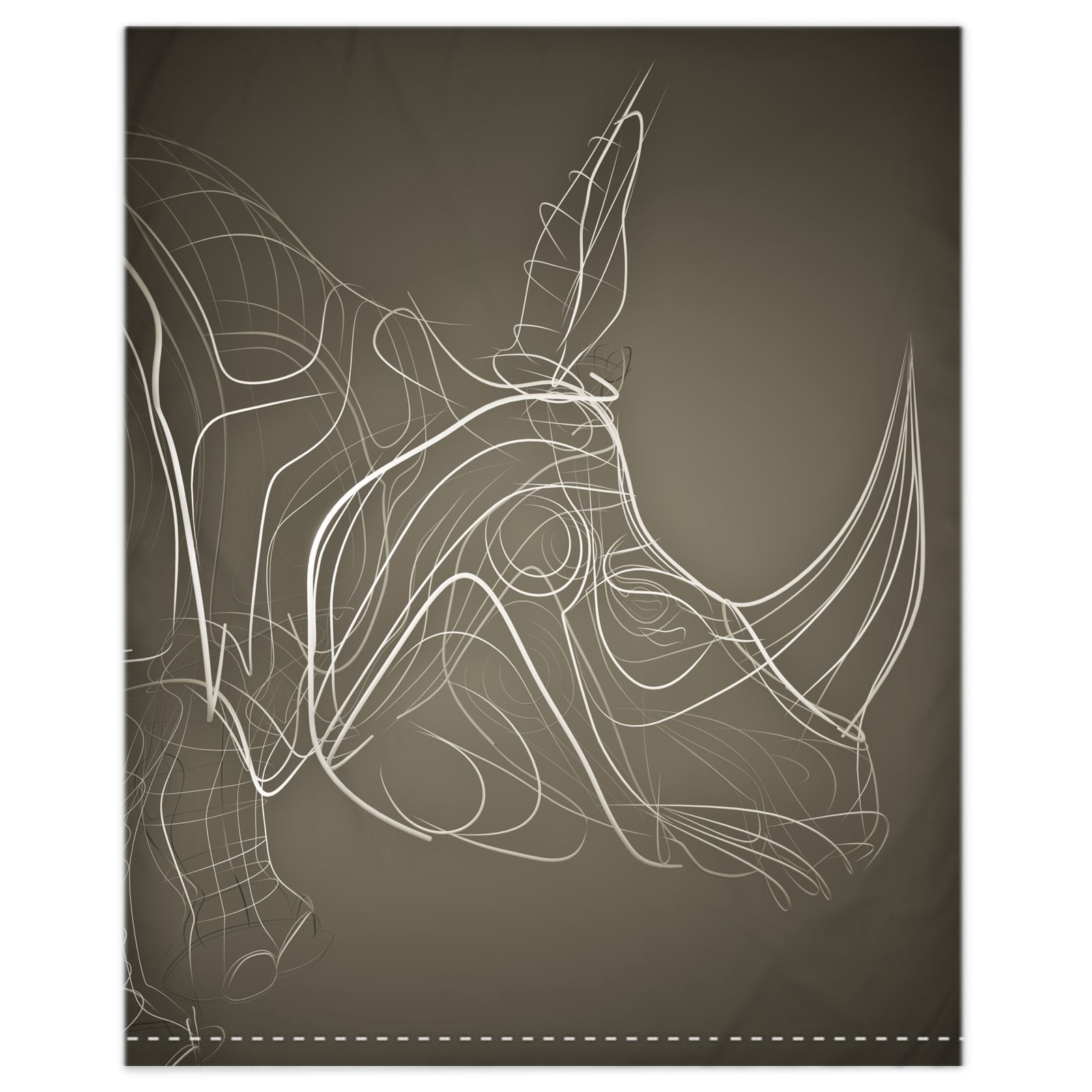 Rhino 01 Powdered Carbon Duvet Cover
