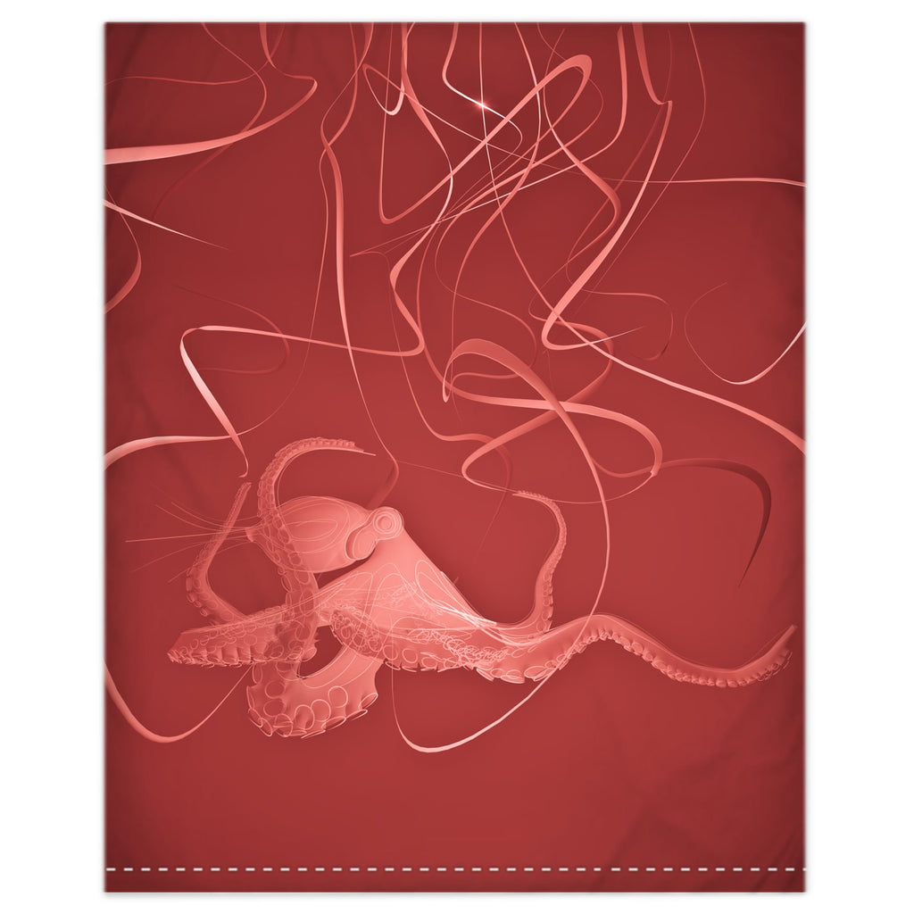 Octopus 01 Rich Berry Duvet Cover
