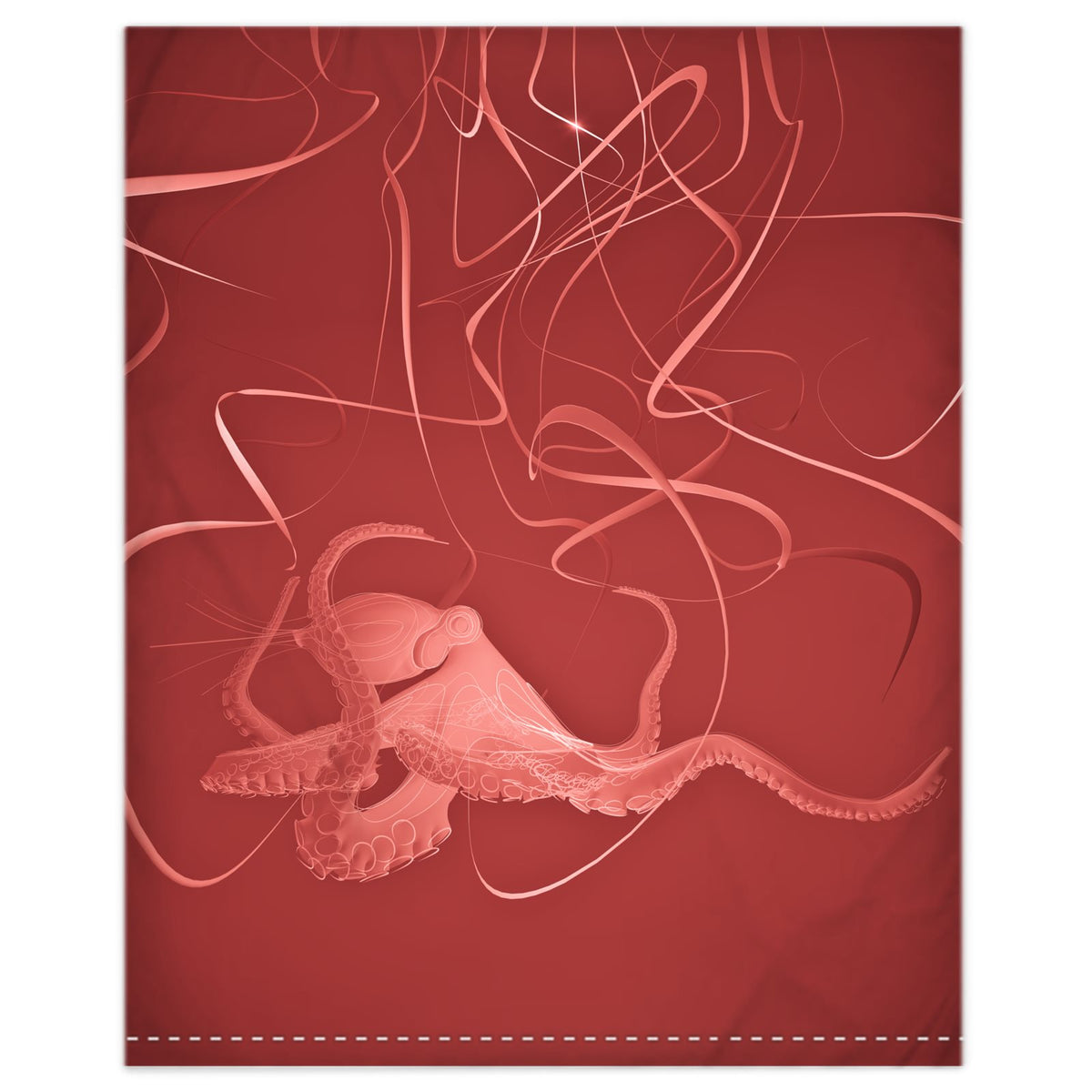 Octopus 01 Rich Berry Duvet Cover