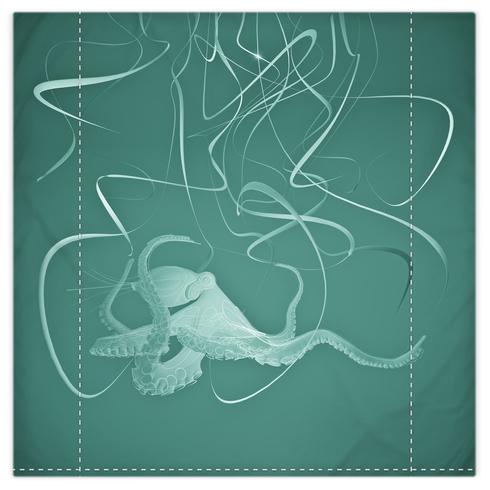 Octopus 01 Quenched Steel Duvet Cover