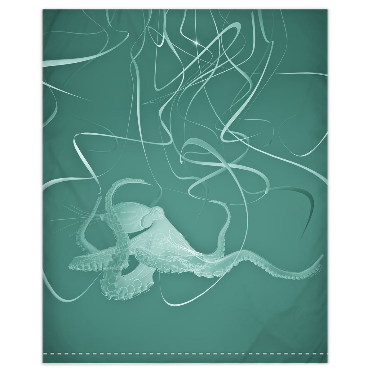Octopus 01 Quenched Steel Duvet Cover