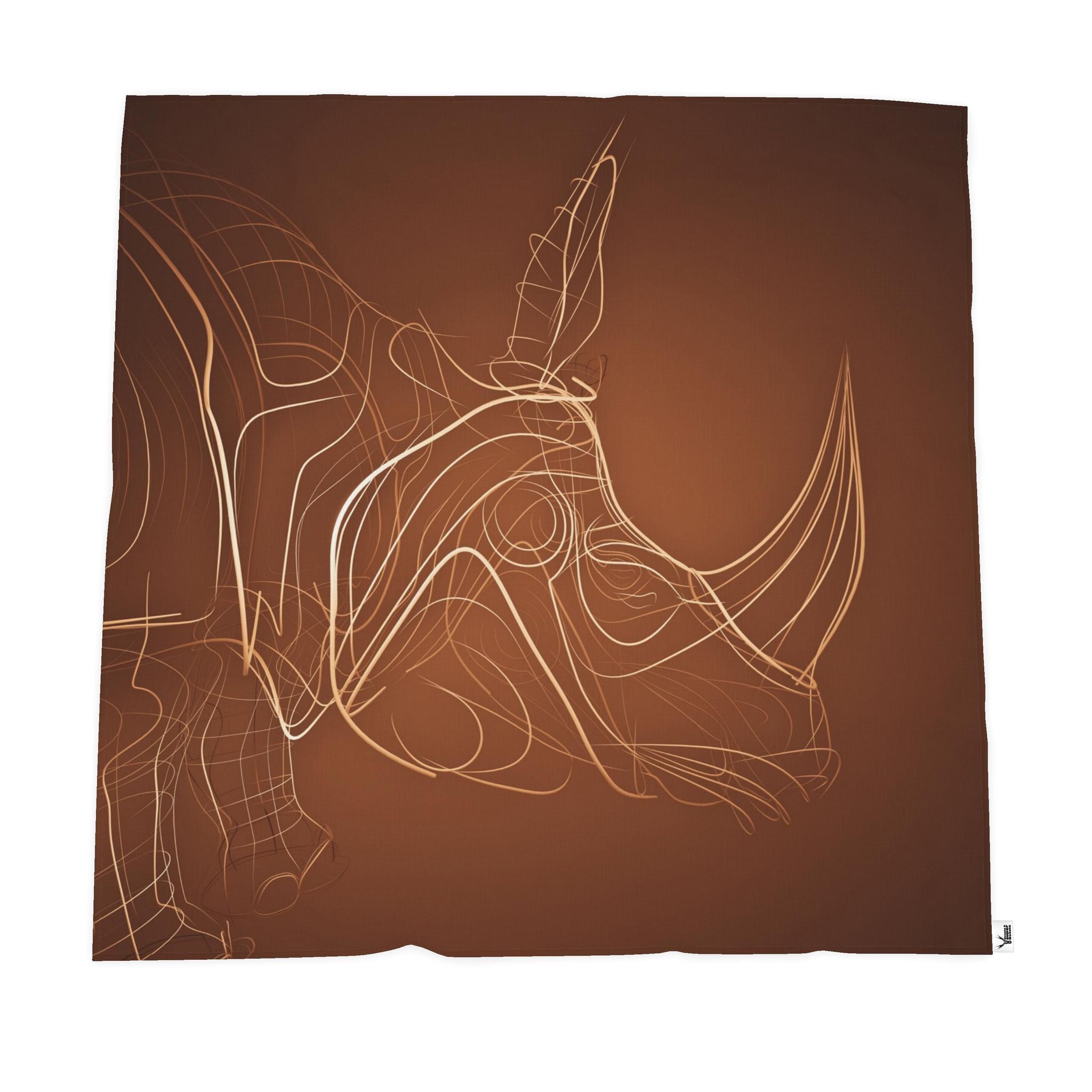 Rhino 01 Baked Clay Throw