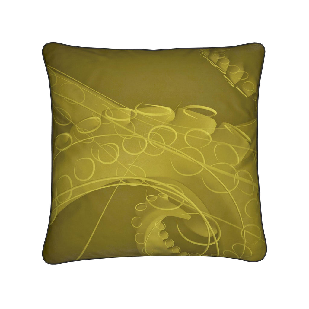 Octopus 01 Golden Olive Cushion