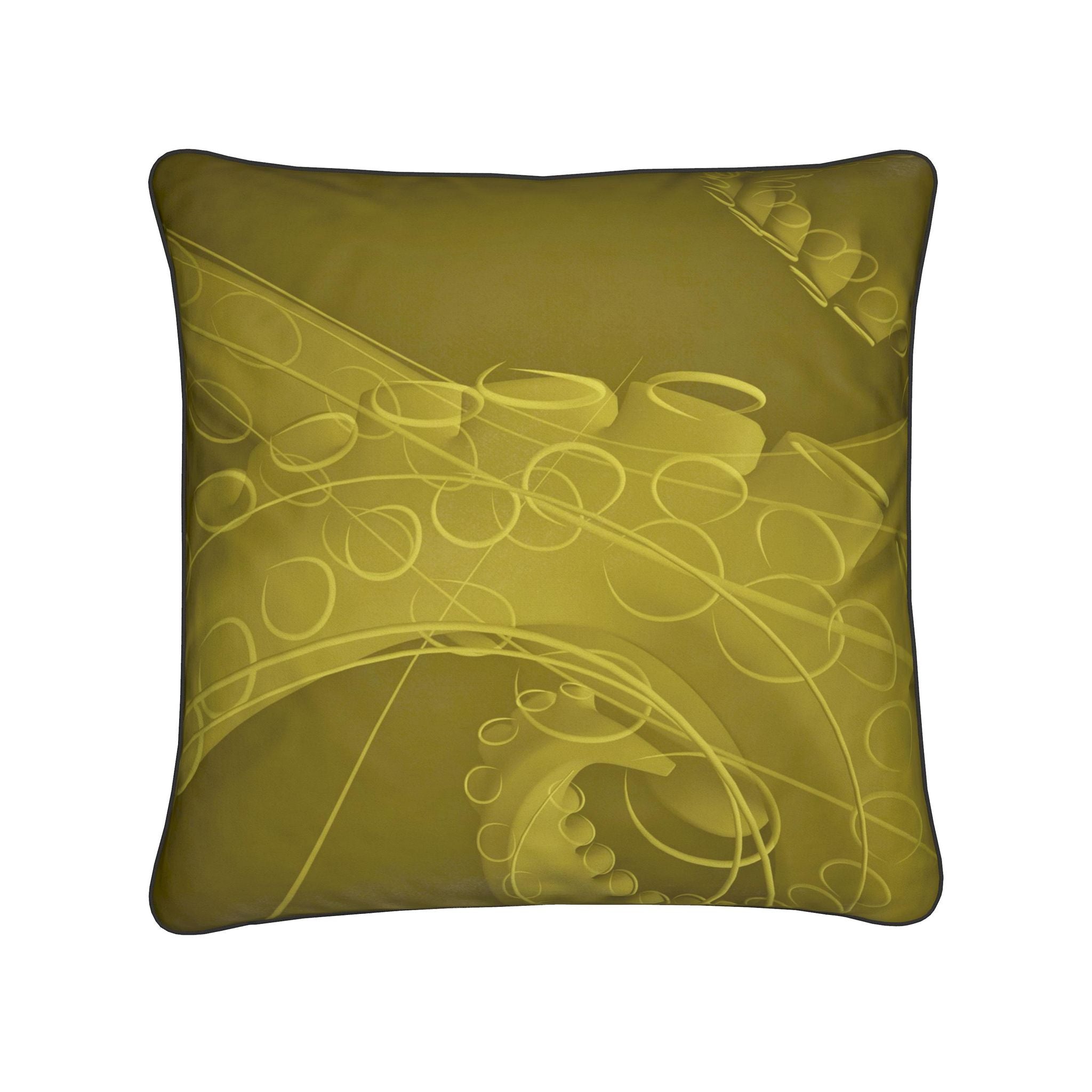Octopus 01 Golden Olive Cushion