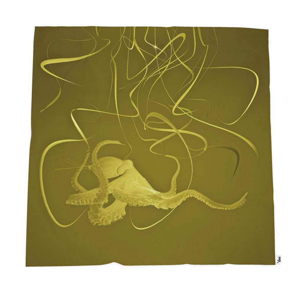 Octopus 01 Golden Olive Throw