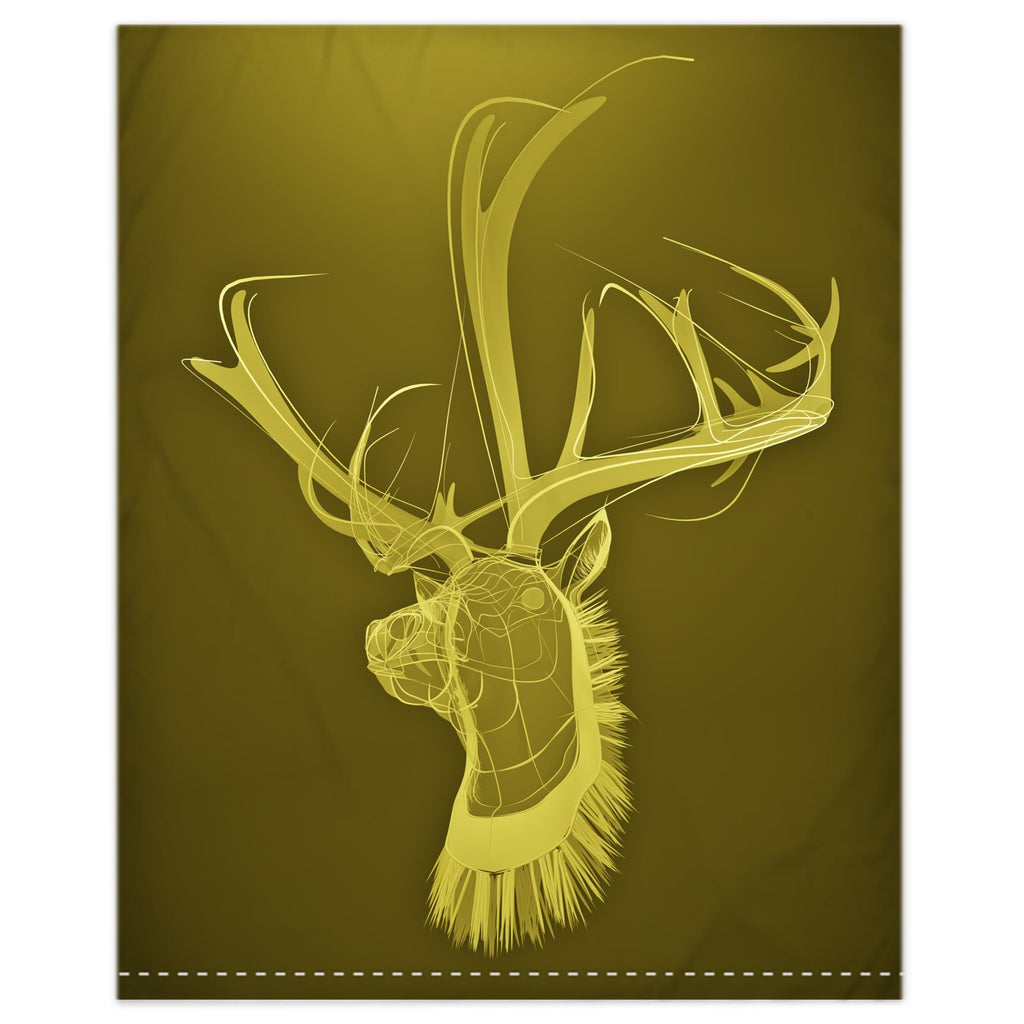 Stag 01 Golden Olive Duvet Cover