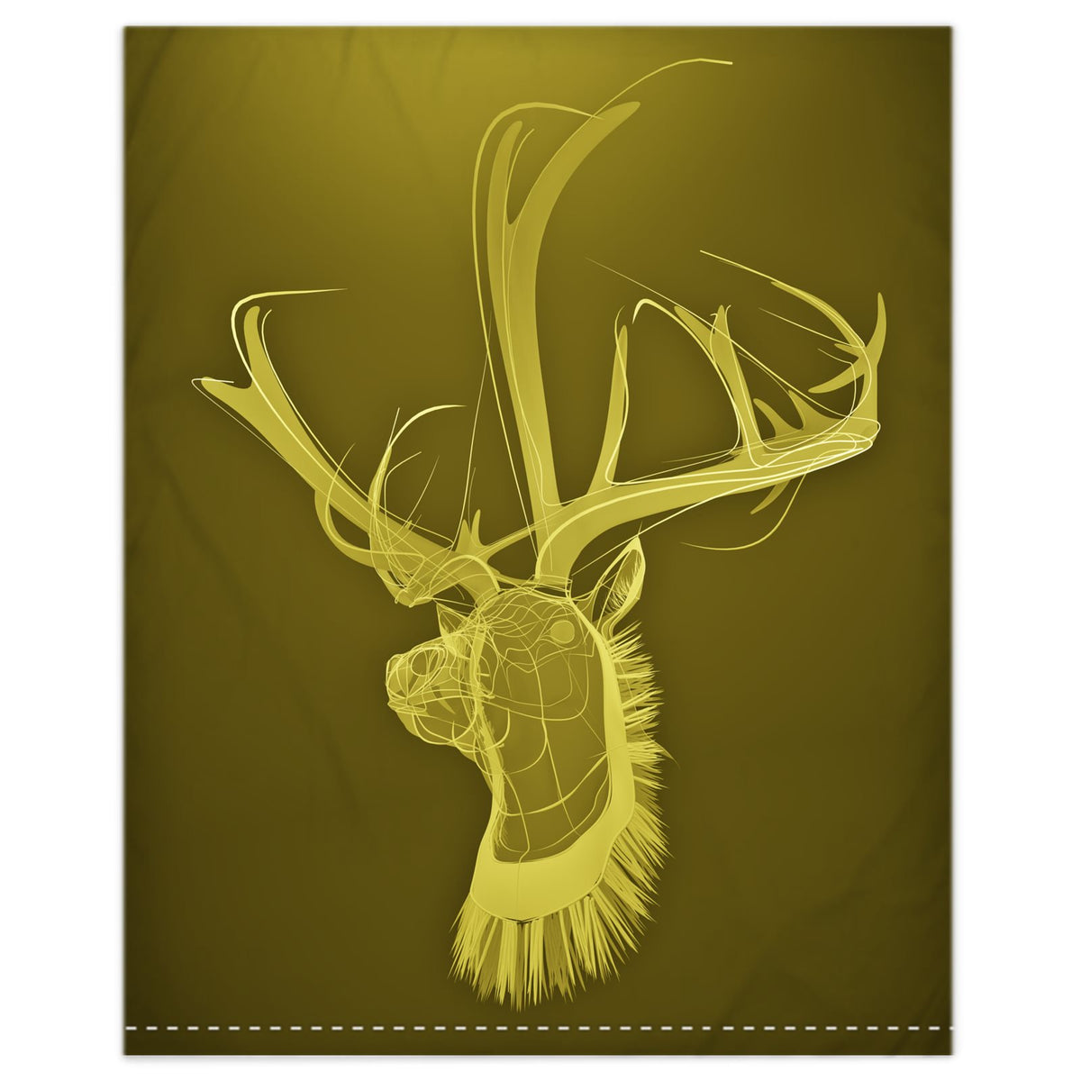 Stag 01 Golden Olive Duvet Cover