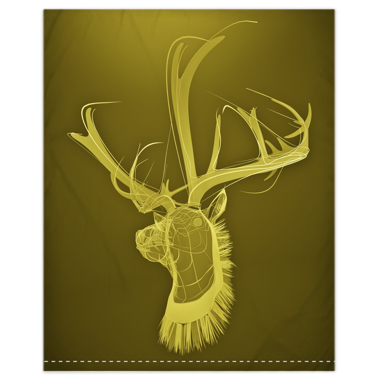 Stag 01 Golden Olive Duvet Cover