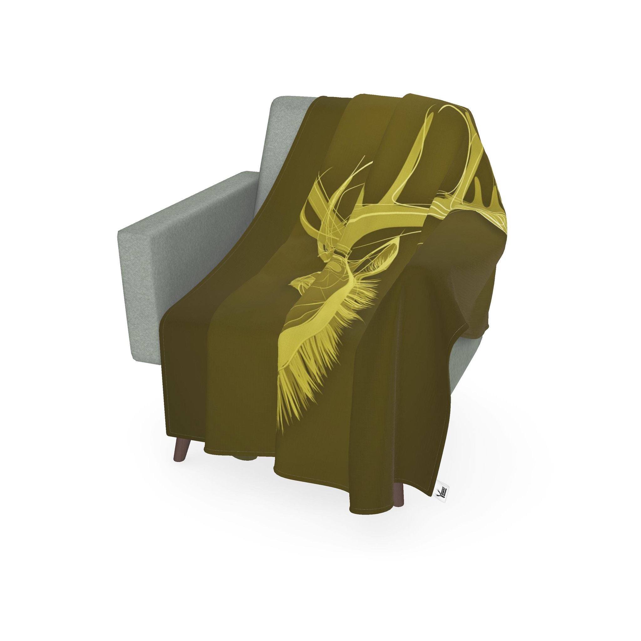 Stag 01 Golden Olive Throw