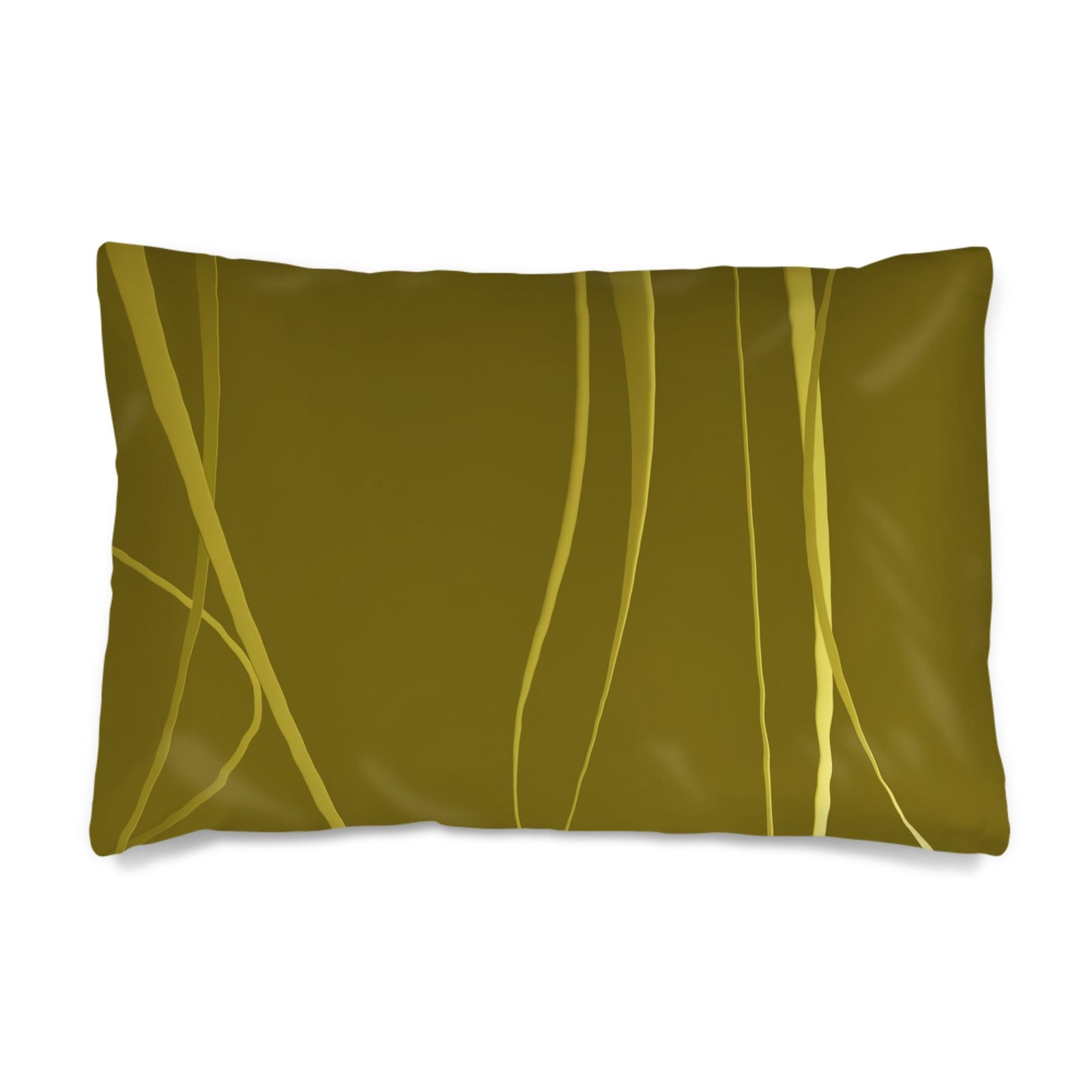 Octopus 01 Golden Olive Silk Pillow Case