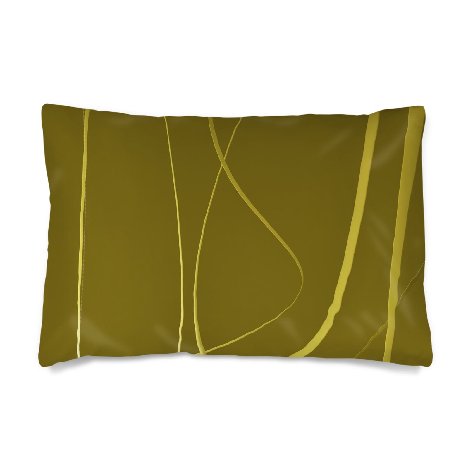 Octopus 01 Golden Olive Silk Pillow Case