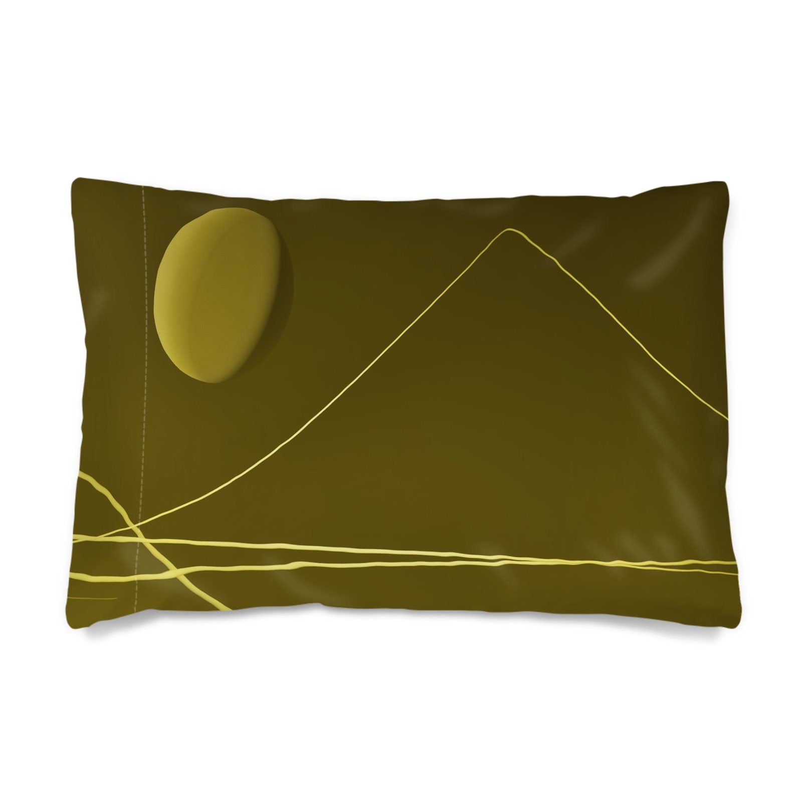 Rhino 01 Golden Olive Silk Pillow Case