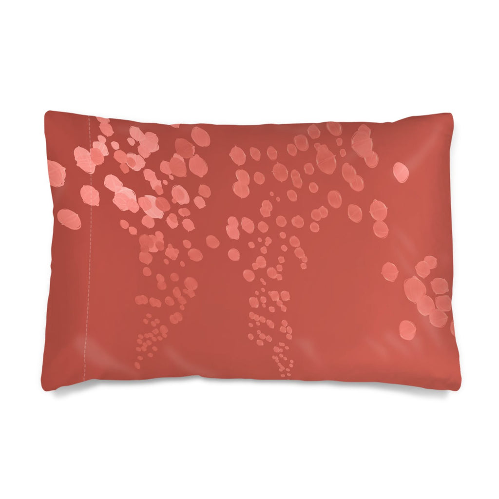 Mycelium 01 Rich Berry Silk Pillow Case