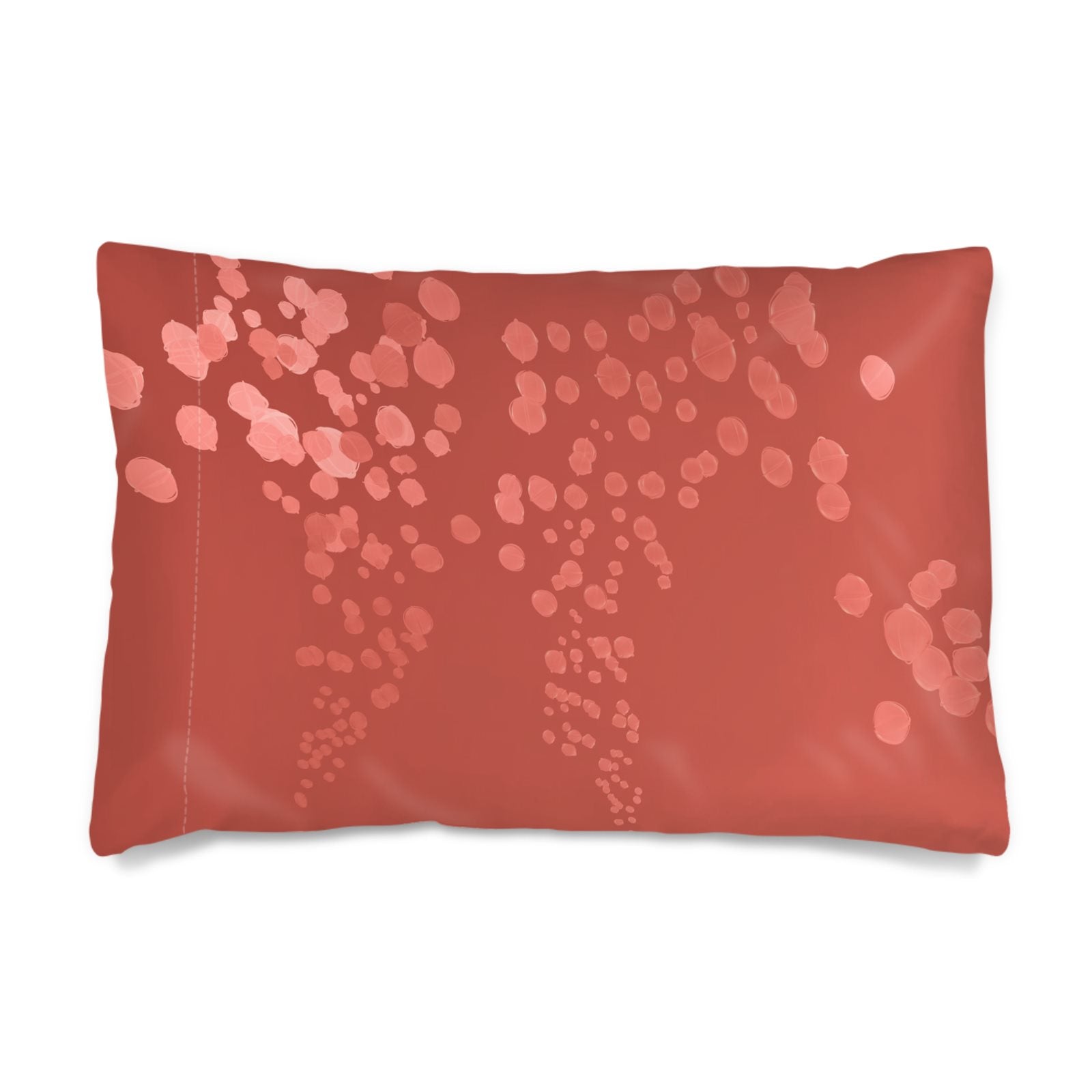 Mycelium 01 Rich Berry Silk Pillow Case