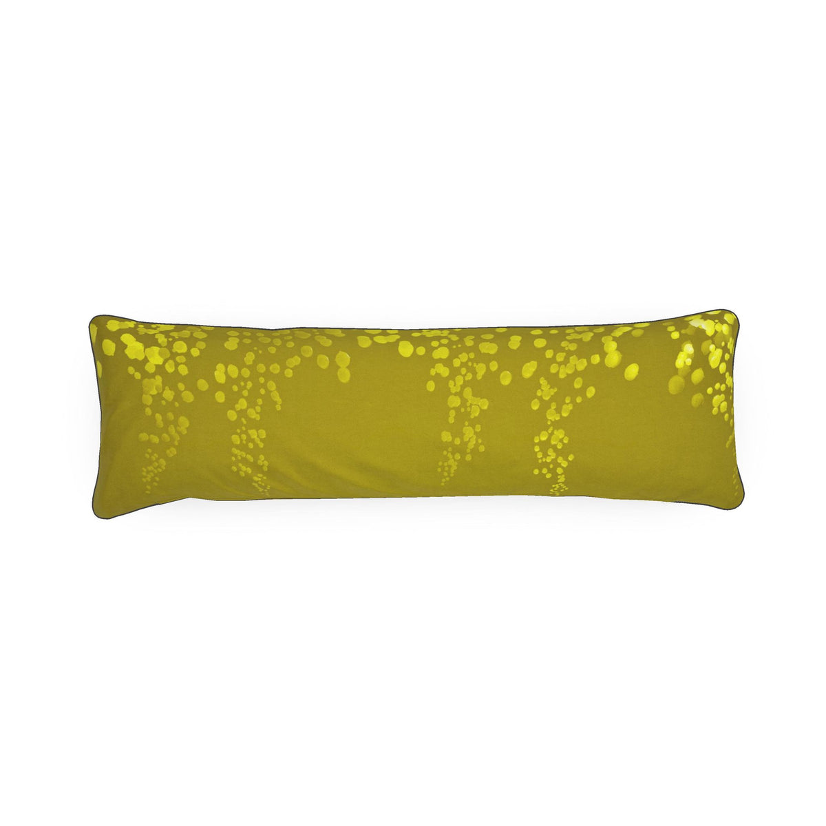 Mycelium 01 Golden Olive Bolster Cushion