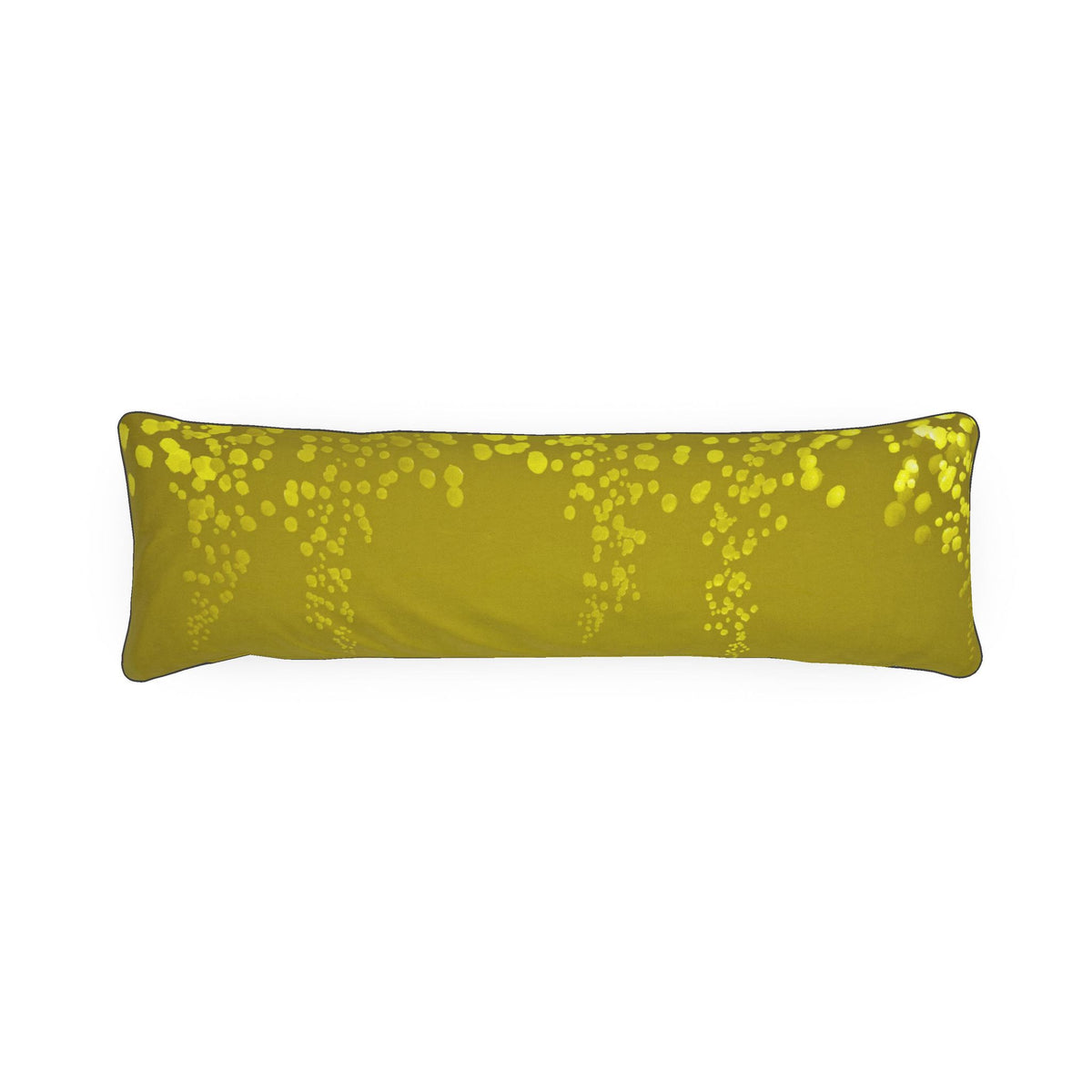 Mycelium 01 Golden Olive Bolster Cushion