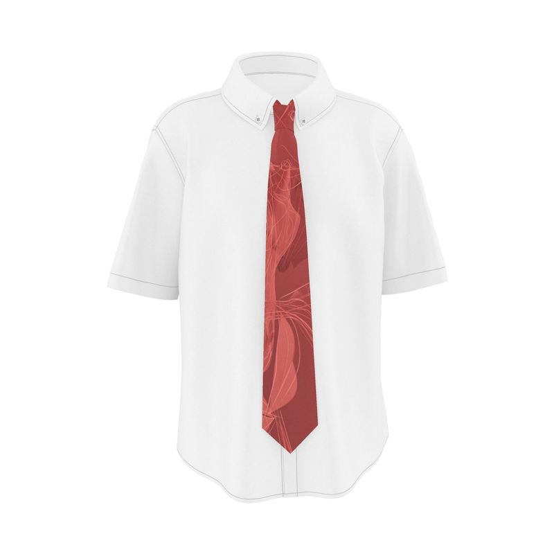 Giraffe 01 Rich Berry Silk Tie
