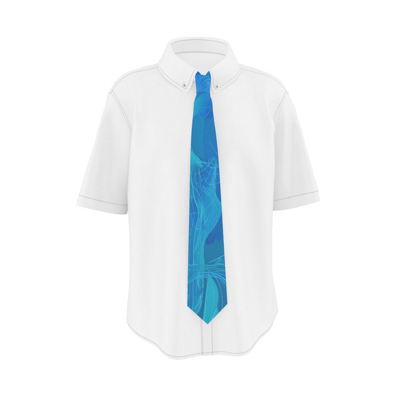 Giraffe 01 Deep Sky Silk Tie